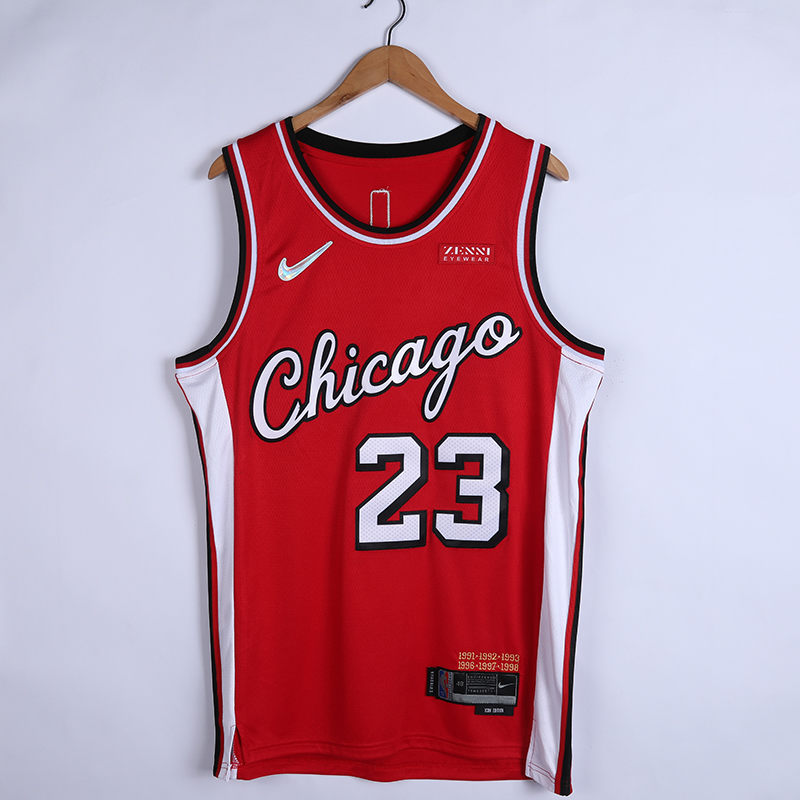 2022 Men Chicago Bulls #23 Jordan 75TH city edition Red NBA Nike Jerseys